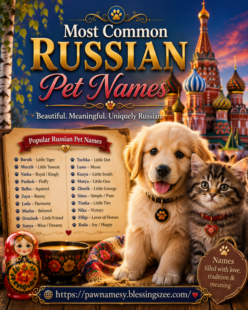Most Common Russian Pet Names