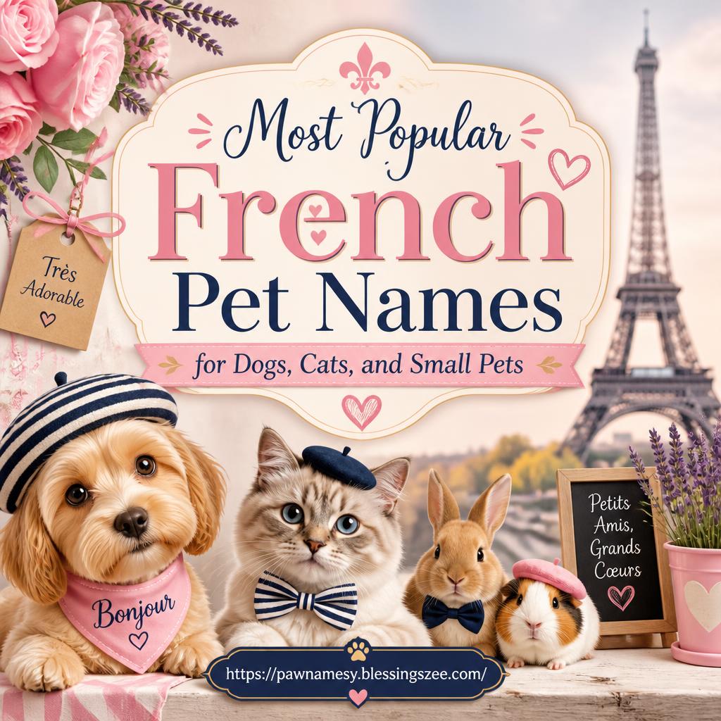 Most Popular French Pet Names for Dogs, Cats, and Small Pets