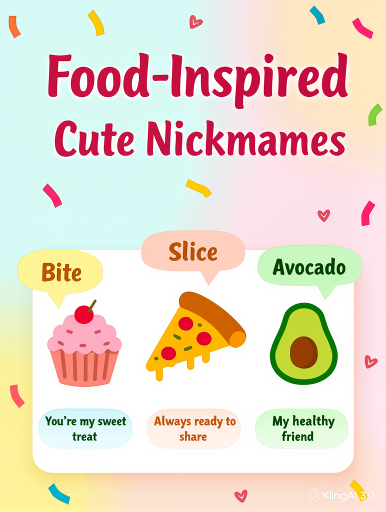 Food-Inspired Cute Nicknames