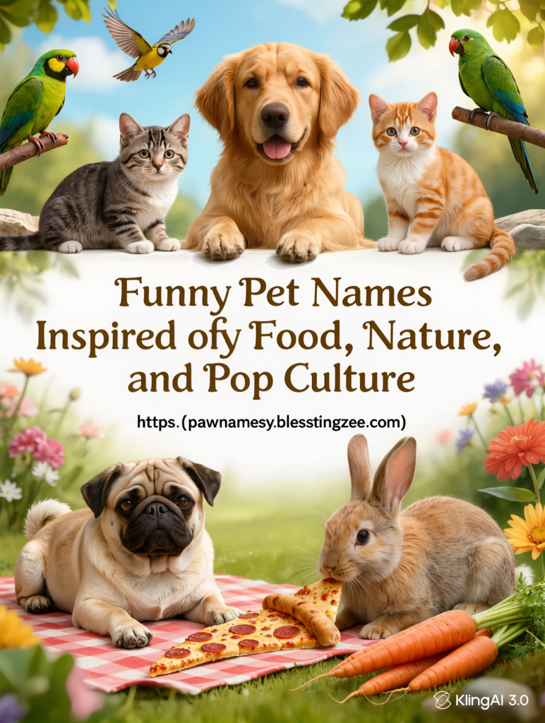 Funny Pet Names Inspired by Food, Nature, and Pop Culture