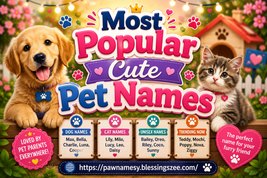 Most Popular Cute Pet Names