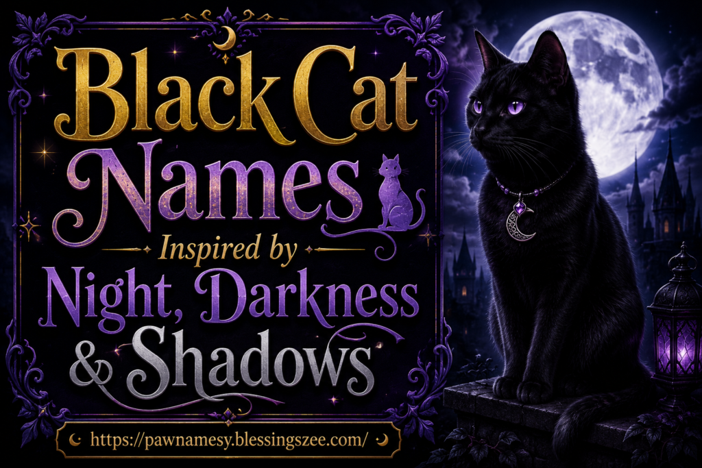 Black Cat Names Inspired by Night, Darkness & Shadows