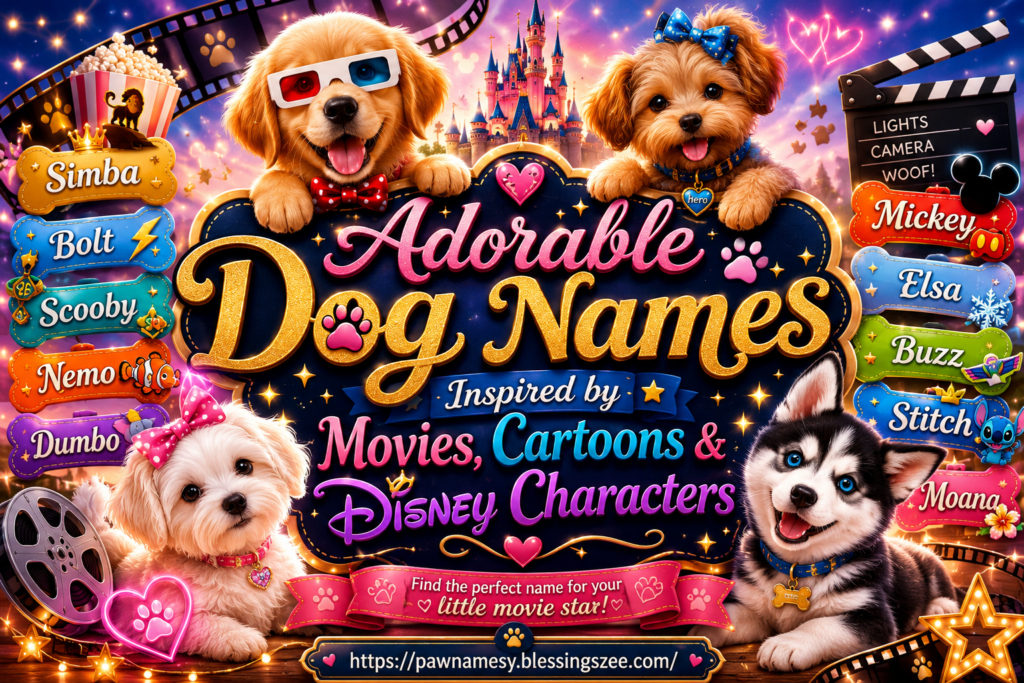 Adorable Dog Names Inspired by Movies, Cartoons & Disney Characters