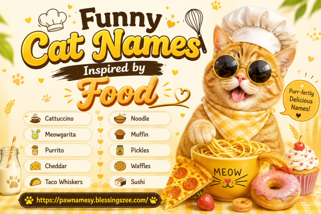 Funny Cat Names Inspired by Food