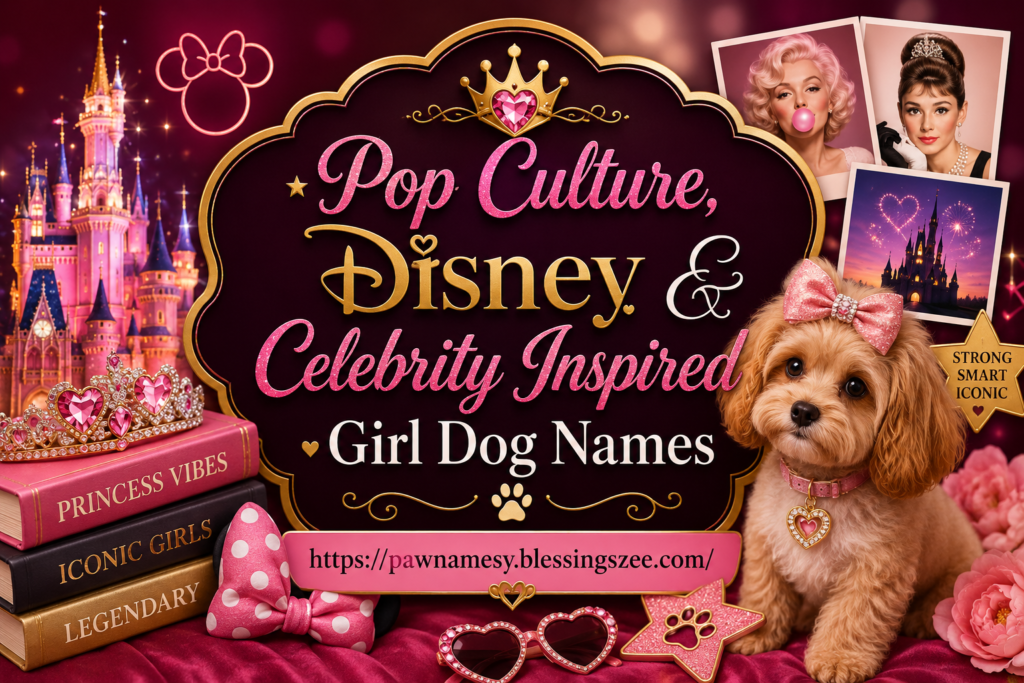 Pop Culture, Disney & Celebrity Inspired Girl Dog Names