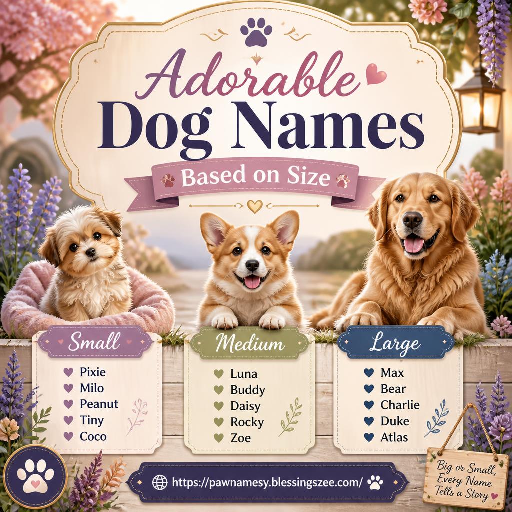 Adorable Dog Names Based on Size