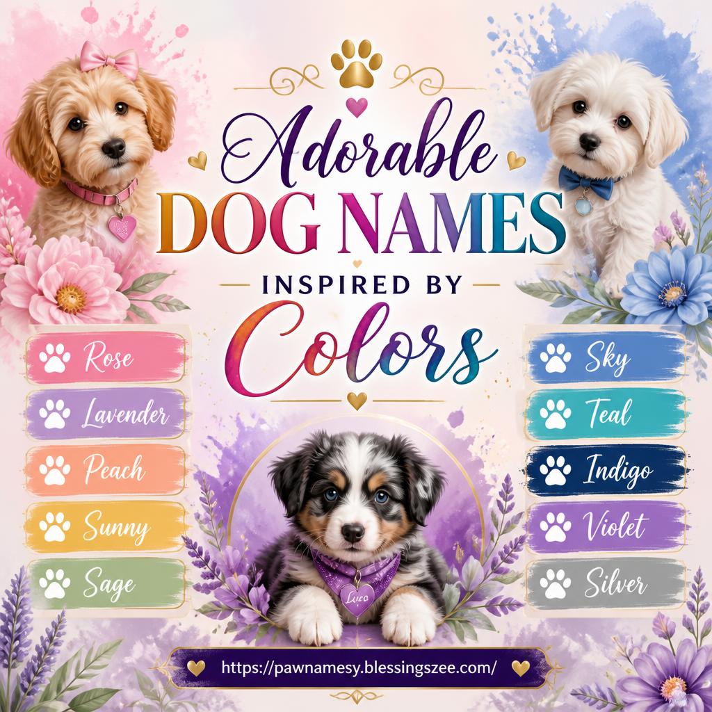 Adorable Dog Names Inspired by Colors