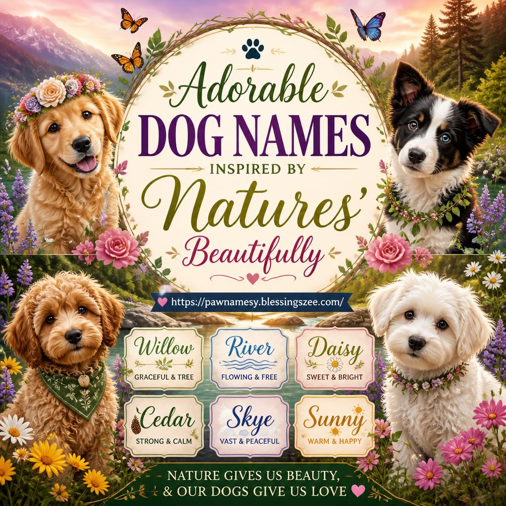 Adorable Dog Names Inspired by Nature