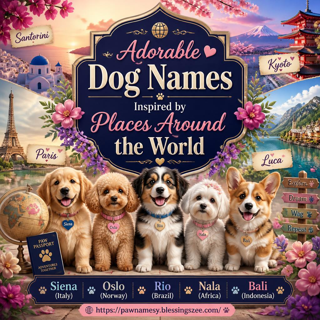 Adorable Dog Names Inspired by Places Around the World