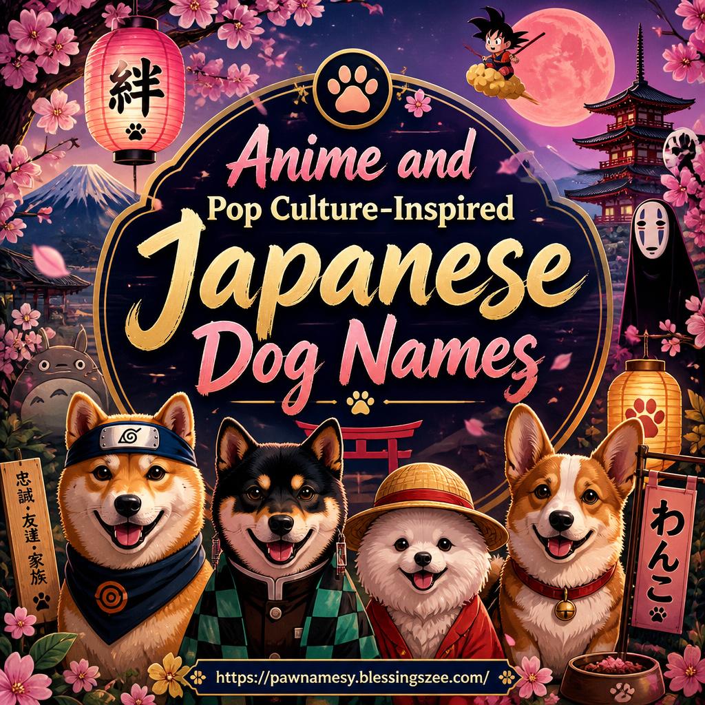 Anime and Pop Culture-Inspired Japanese Dog Names