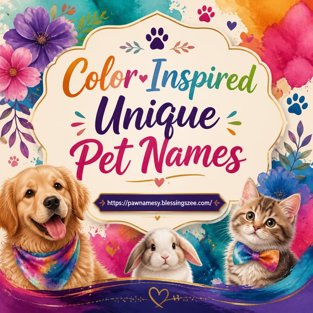 Color-Inspired Unique Pet Names