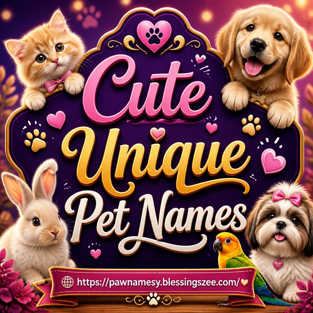Cute Unique Pet Names