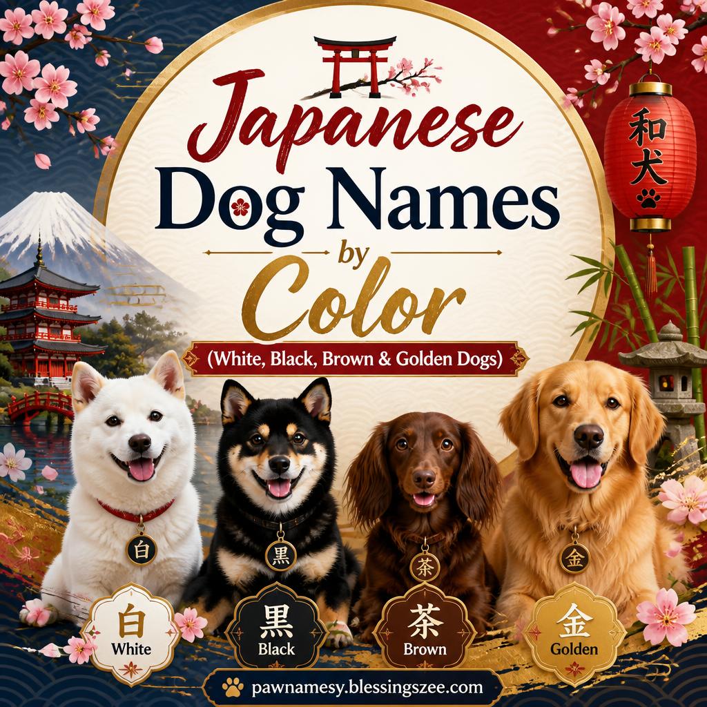 Japanese Dog Names by Color (White, Black, Brown & Golden Dogs)
