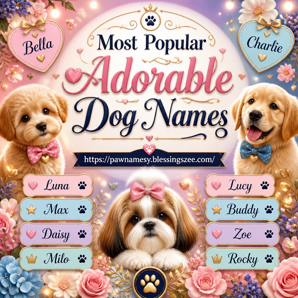 Most Popular Adorable Dog Names