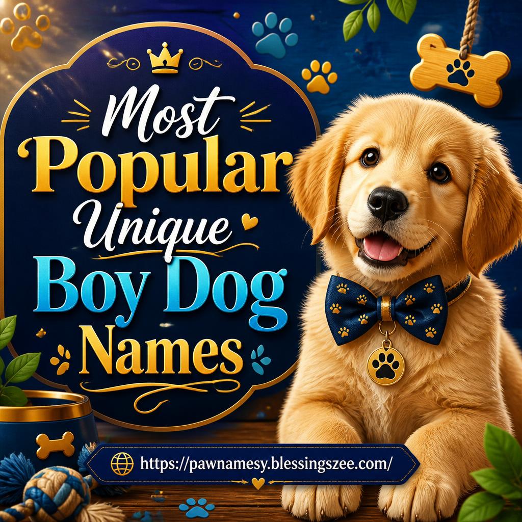 Most Popular Unique Boy Dog Names