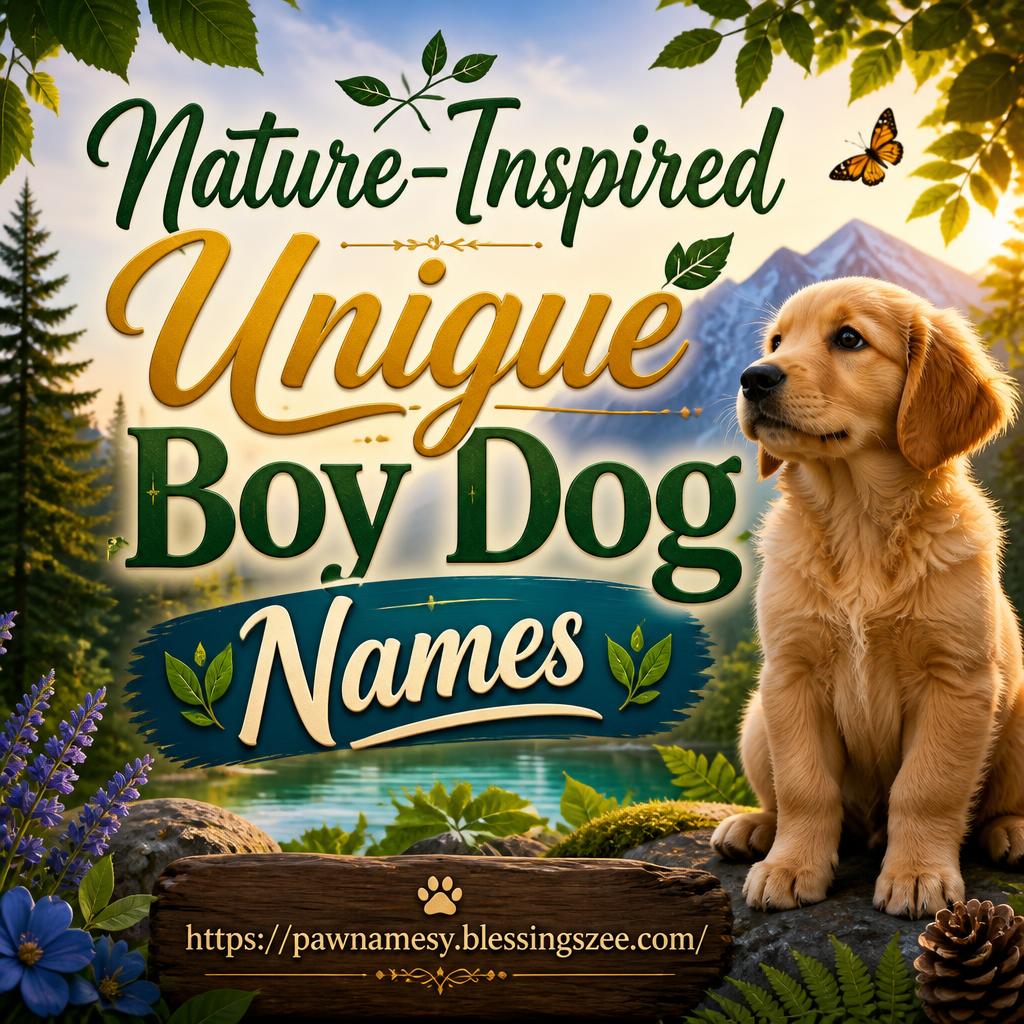 Nature-Inspired Unique Boy Dog Names