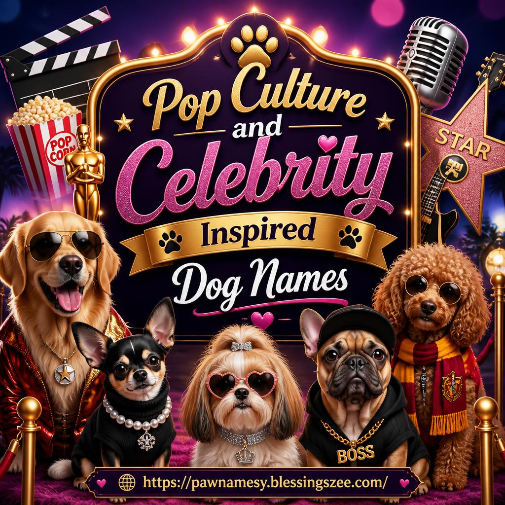 Pop Culture and Celebrity Inspired Dog Names