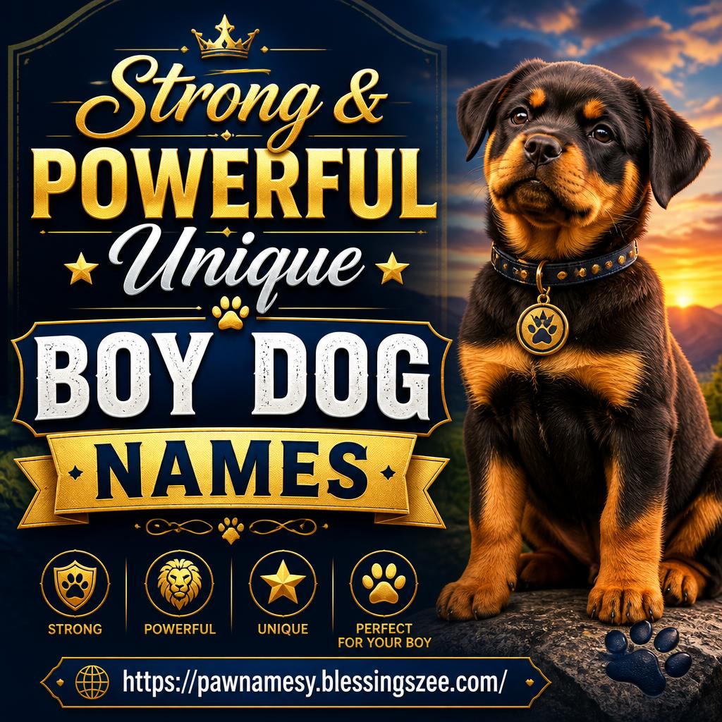 Strong & Powerful Unique Boy Dog Names