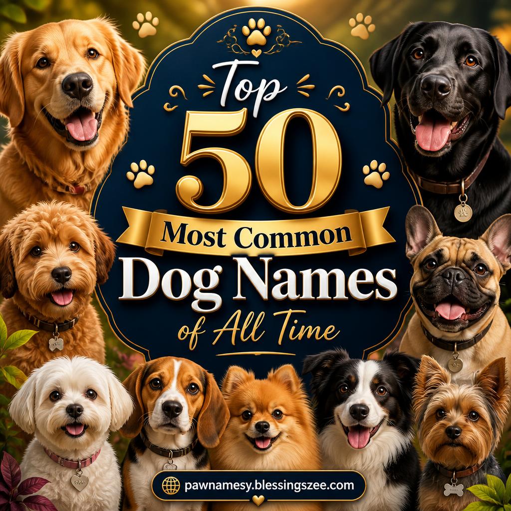 Top 50 Most Common Dog Names of All Time
