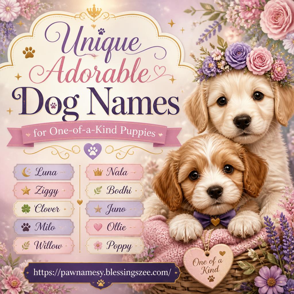 Unique Adorable Dog Names for One-of-a-Kind Puppies