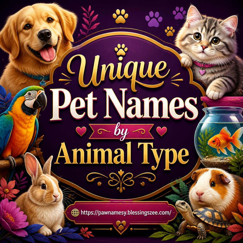 Unique Pet Names by Animal Type