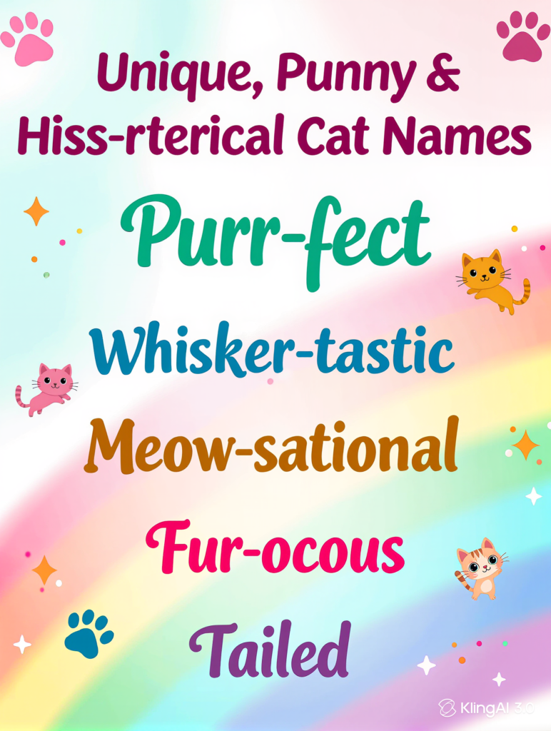 Unique, Punny & Hiss-terical Cat Names