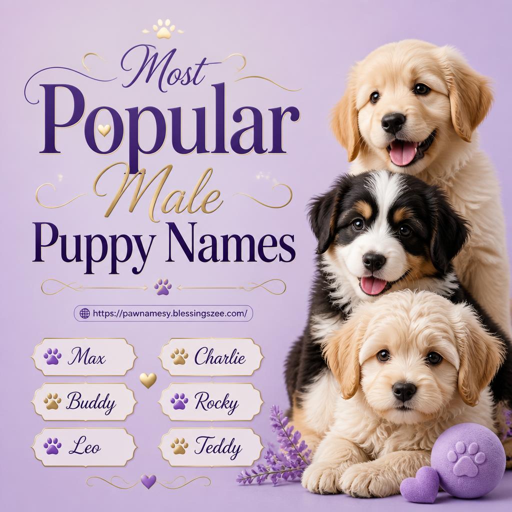 Most Popular Male Puppy Names