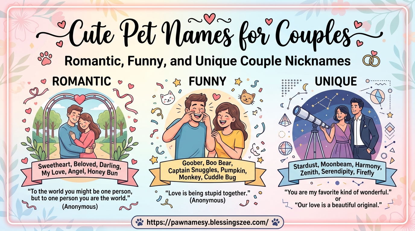 Cute Pet Names for Couples: Romantic, Funny, and Unique Couple Nicknames