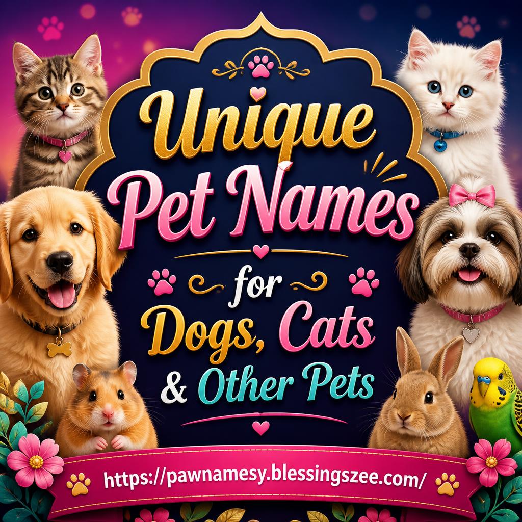 Unique Pet Names for Dogs, Cats & Other Pets